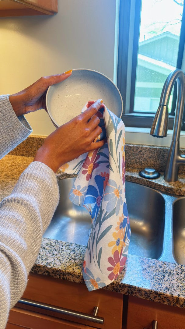 Floral Bouquet Tea Towel Set of 2