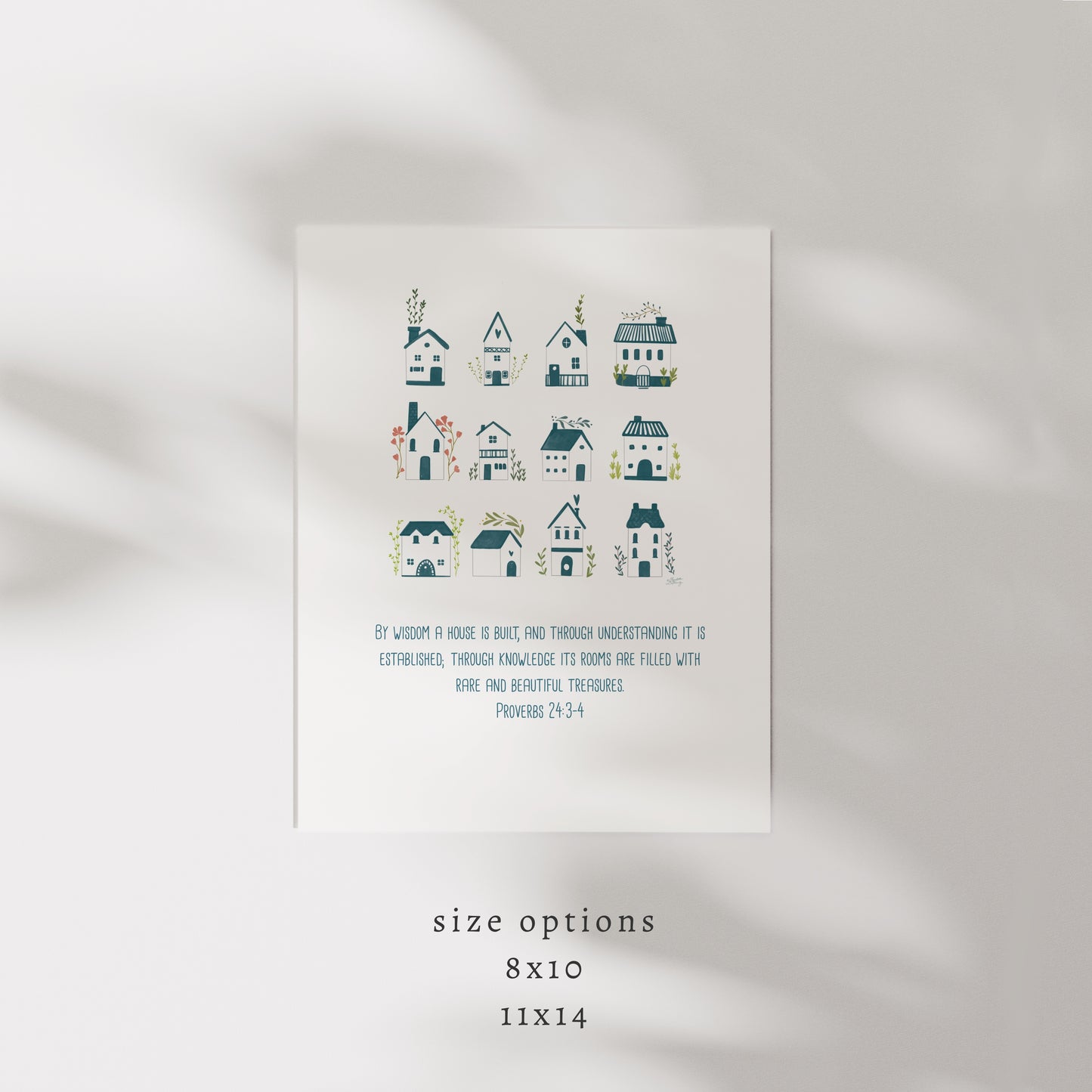 By Wisdom A House Is Built Print