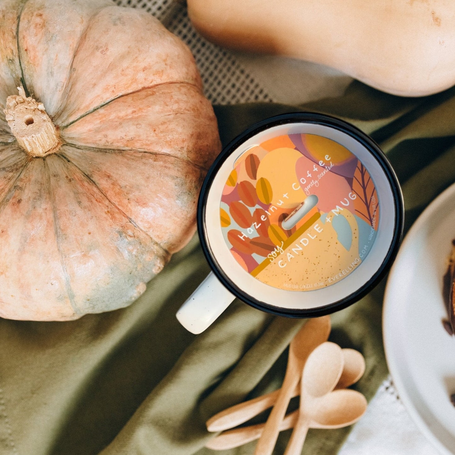 Candle In A Mug - Hazelnut Coffee Scented