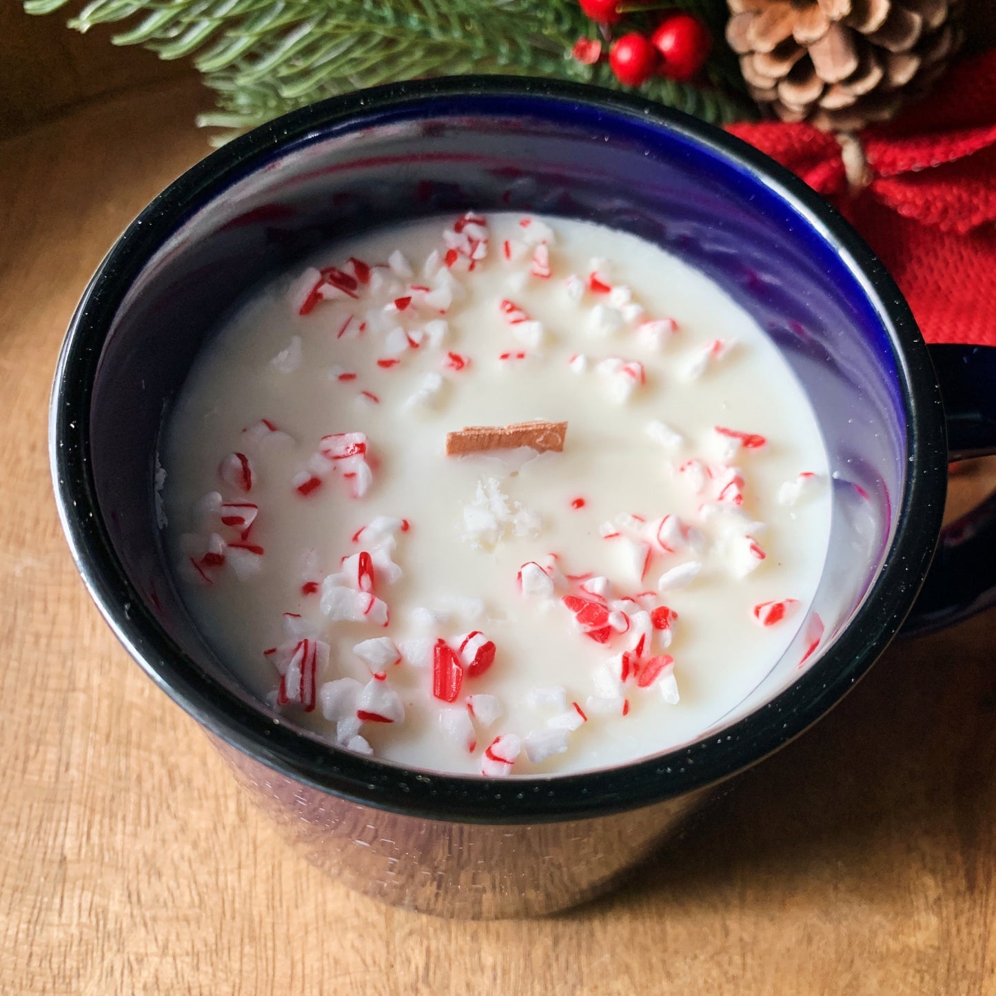 Candle In A Mug - Peppermint Mocha Scented