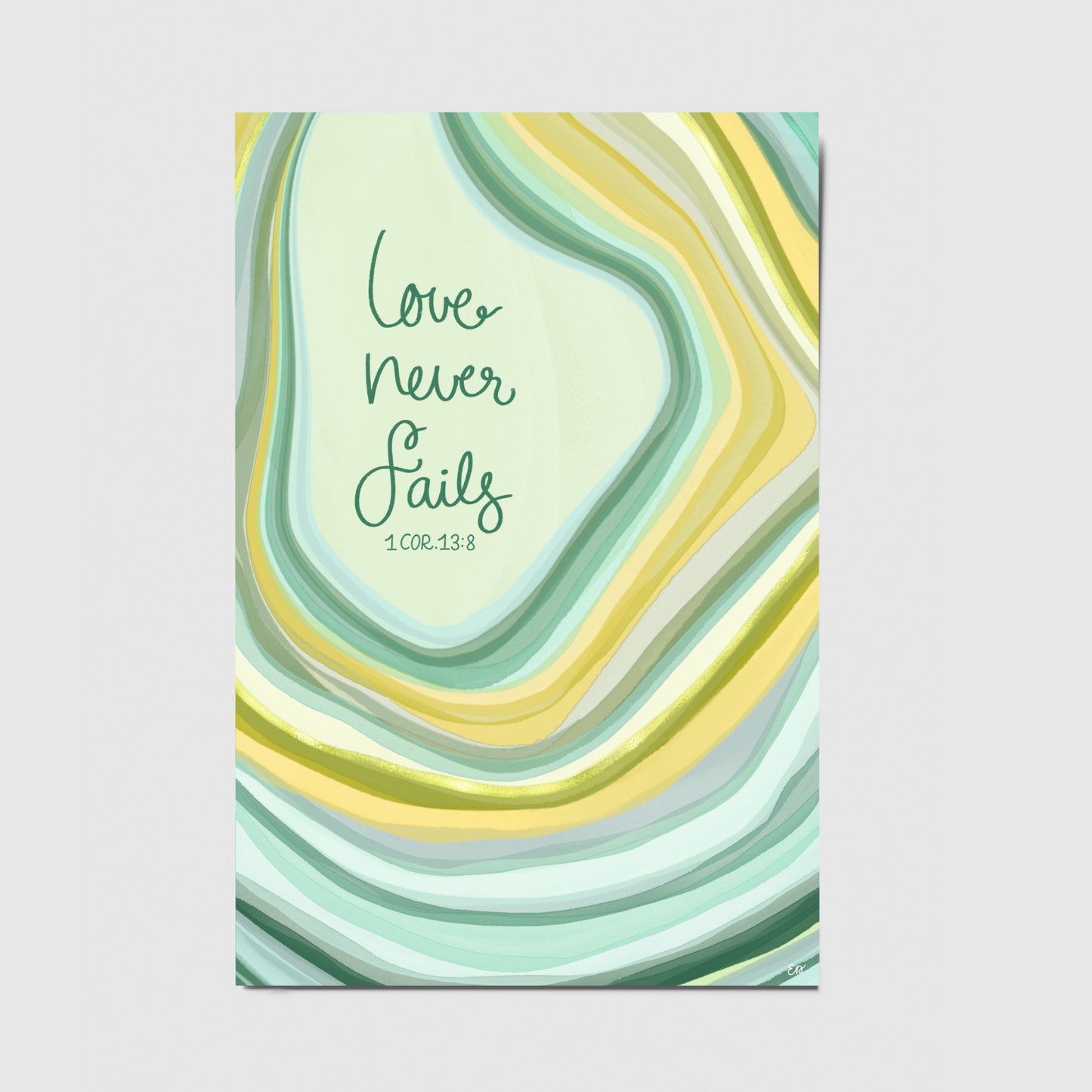 Love Never Fails Postcard