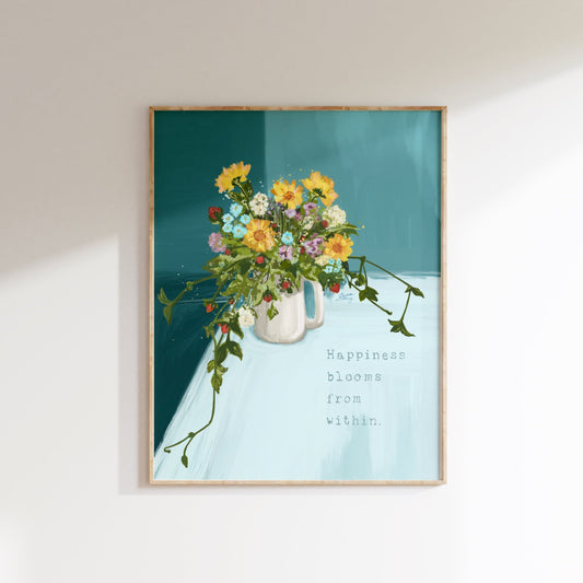 Happiness Blooms Print