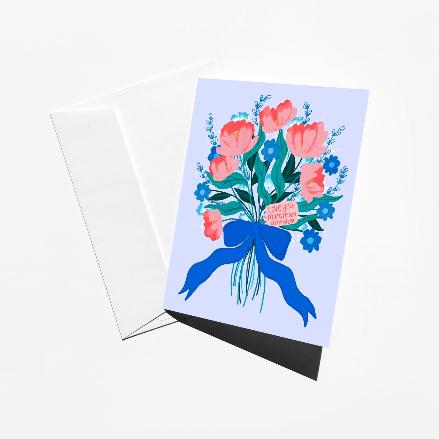 Bouquet Of Love - Love You More Than Words Card