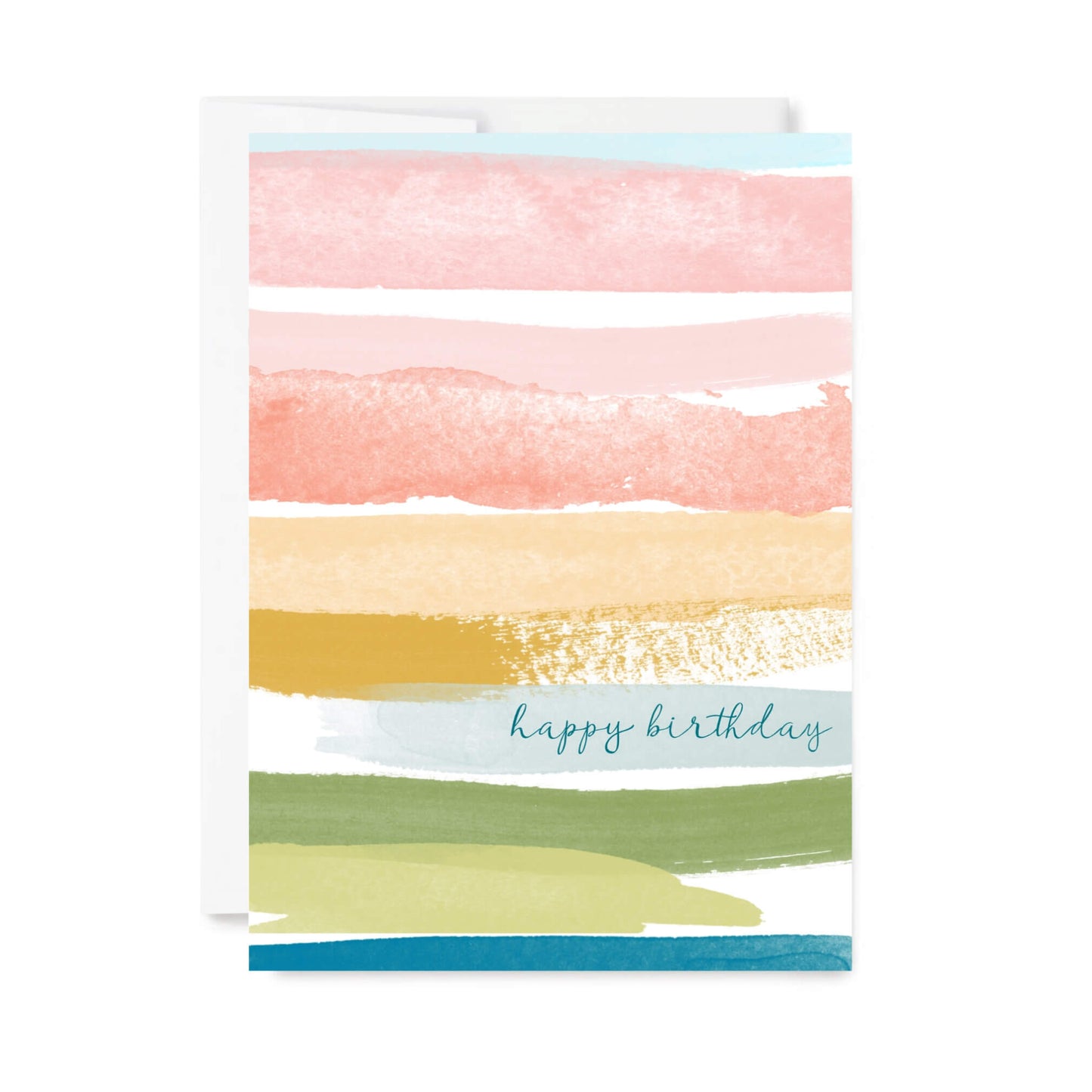Happy Birthday Watercolor Rainbow Card