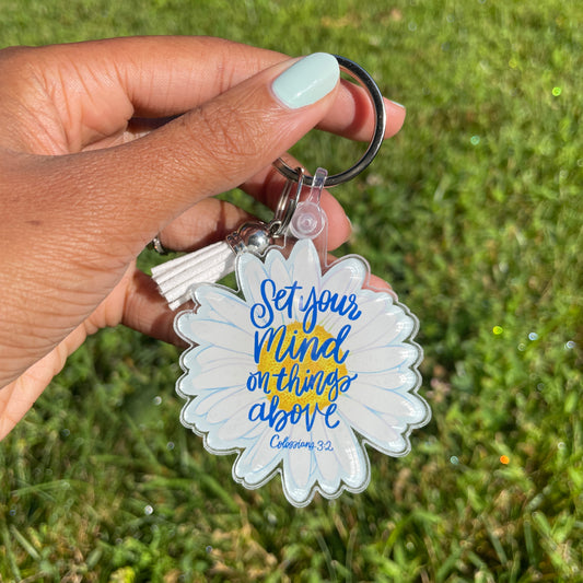 Set Your Mind On Things Above Keychain